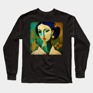 Asian Abstract #24 Long Sleeve T-Shirt